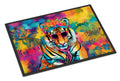 Hippie Animal Bengal Tiger Doormat Indoor Outdoor 18H X 27W Front Door Mat Rugs for Entryway, Non Slip Washable