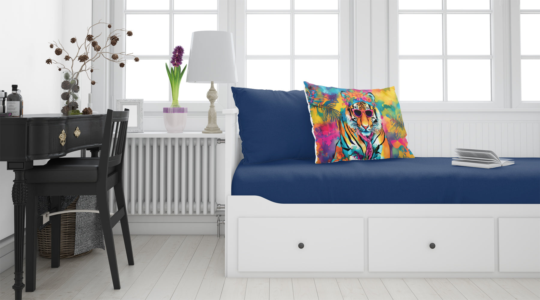 Hippie Animal Bengal Tiger Standard Pillowcase Lightweight Super Soft Easy Care Decorative Artwork Pillowcase, Standard