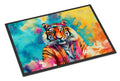 Hippie Animal Bengal Tiger Doormat Indoor Outdoor 24H X 36W Front Door Mat Rugs for Entryway, Non Slip Washable Low Pile,