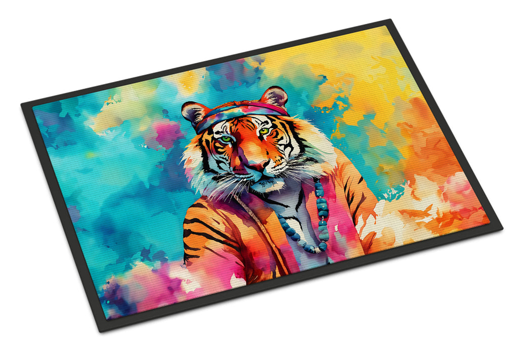 Hippie Animal Bengal Tiger Doormat Indoor Outdoor 18H X 27W Front Door Mat Rugs for Entryway, Non Slip Washable