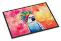 Hippie Animal Cockatoo Doormat Indoor Outdoor 18H X 27W Front Door Mat Rugs for Entryway, Non Slip Washable