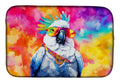 Hippie Animal Cockatoo Dish Drying Mat Absorbent Dish Drying Mat Pad for Kitchen Counter Dish Drainer Mat for Countertop, 14 x 21", Multicolor