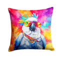 Hippie Animal Cockatoo Decorative Throw Pillow 14x14 Indoor Outdoor Accent Cushion, Fabric Cover with Insert for Sofa, Bed, Porch & Living Room