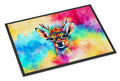 Hippie Animal Deer Doormat Indoor Outdoor 18H X 27W Front Door Mat Rugs for Entryway, Non Slip Washable