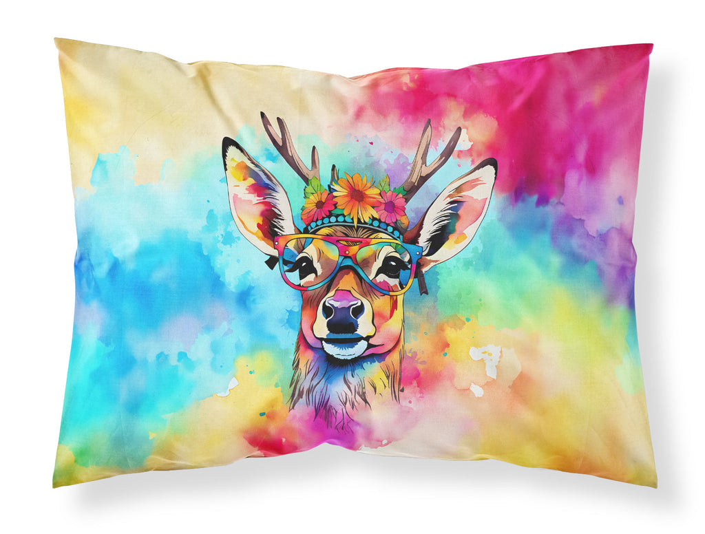 Hippie Animal Deer Standard Pillowcase Lightweight Super Soft Easy Care Decorative Artwork Pillowcase, Standard
