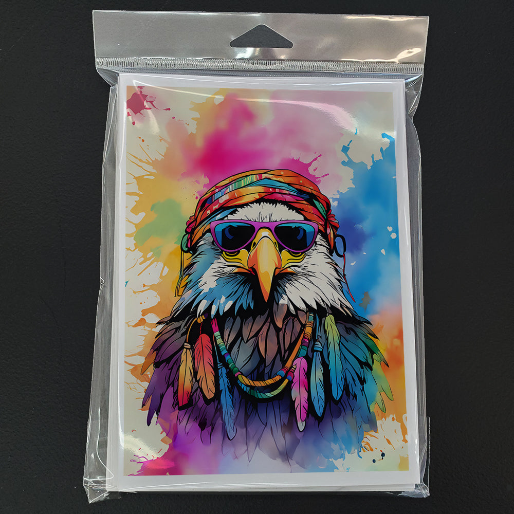 Hippie Animal Eagle Greeting Cards Pack of 8 Blank Cards with Envelopes Whimsical A7 Size 5x7