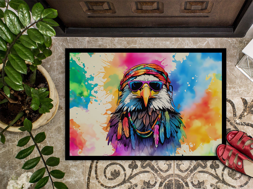 Hippie Animal Eagle Doormat Indoor Outdoor 24H X 36W Front Door Mat Rugs for Entryway, Non Slip Washable Low Pile,
