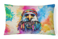 Hippie Animal Eagle Decorative Throw Pillow 12x16 Indoor Outdoor Accent Cushion, Fabric Cover with Insert for Sofa, Bed, Porch & Living Room