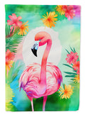 Hippie Animal Flamingo House Flag 28x40 Porch Sleeve Pole Decorative Outside Yard Banner Artwork Wall Hanging, Polyester