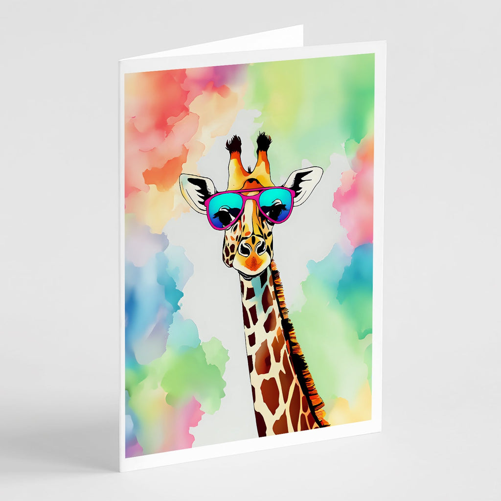 Hippie Animal Giraffe Greeting Cards Pack of 8 Blank Cards with Envelopes Whimsical A7 Size 5x7