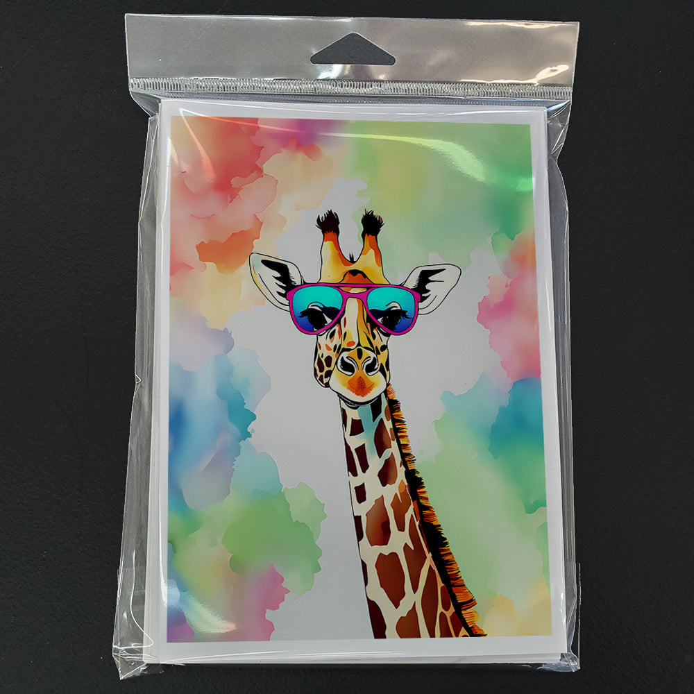 Hippie Animal Giraffe Greeting Cards Pack of 8 Blank Cards with Envelopes Whimsical A7 Size 5x7