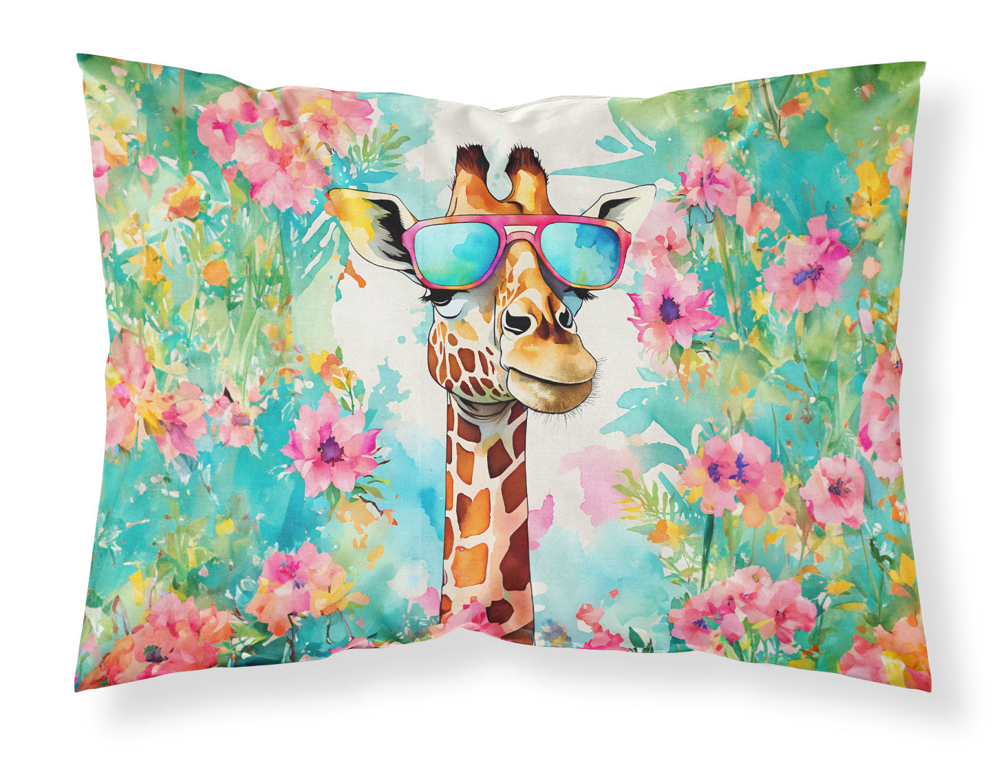 Hippie Animal Giraffe Standard Pillowcase Lightweight Super Soft Easy Care Decorative Artwork Pillowcase, Standard