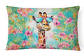 Hippie Animal Giraffe Decorative Throw Pillow 12x16 Indoor Outdoor Accent Cushion, Fabric Cover with Insert for Sofa, Bed, Porch & Living Room