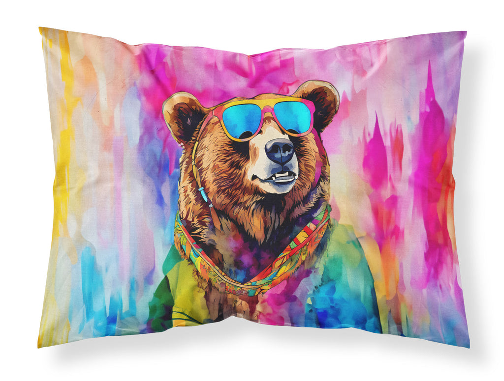 Hippie Animal Grizzly Bear Standard Pillowcase Lightweight Super Soft Easy Care Decorative Artwork Pillowcase, Standard