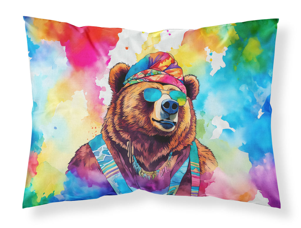 Hippie Animal Grizzly Bear Standard Pillowcase Lightweight Super Soft Easy Care Decorative Artwork Pillowcase, Standard