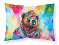 Hippie Animal Grizzly Bear Standard Pillowcase Lightweight Super Soft Easy Care Decorative Artwork Pillowcase, Standard