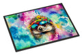 Hippie Animal Hedgehog Doormat Indoor Outdoor 24H X 36W Front Door Mat Rugs for Entryway, Non Slip Washable Low Pile,