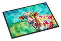 Hippie Animal Cow Doormat Indoor Outdoor 18H X 27W Front Door Mat Rugs for Entryway, Non Slip Washable
