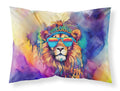 Hippie Animal Lion Standard Pillowcase Lightweight Super Soft Easy Care Decorative Artwork Pillowcase, Standard