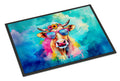 Hippie Animal Malvi Cow Doormat Indoor Outdoor 18H X 27W Front Door Mat Rugs for Entryway, Non Slip Washable
