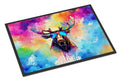 Hippie Animal Moose Doormat Indoor Outdoor 24H X 36W Front Door Mat Rugs for Entryway, Non Slip Washable Low Pile,