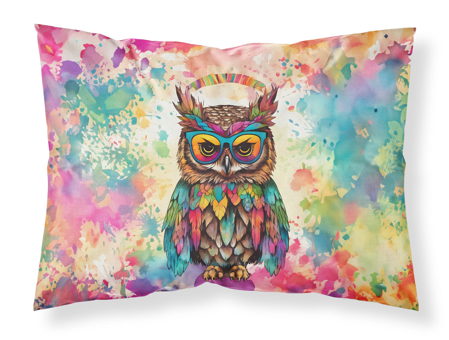 Hippie Animal Owl Standard Pillowcase Lightweight Super Soft Easy Care Decorative Artwork Pillowcase, Standard