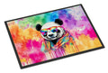 Hippie Animal Panda Doormat Indoor Outdoor 18H X 27W Front Door Mat Rugs for Entryway, Non Slip Washable