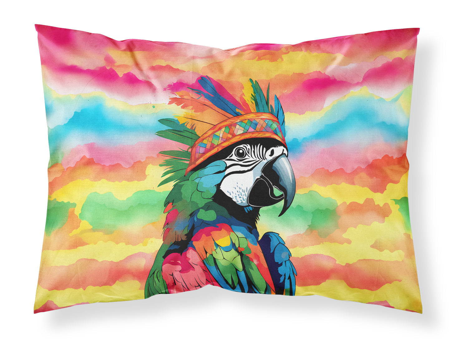 Hippie Animal Parrot Standard Pillowcase Lightweight Super Soft Easy Care Decorative Artwork Pillowcase, Standard