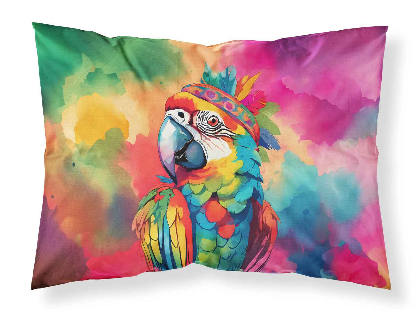 Hippie Animal Parrot Standard Pillowcase Lightweight Super Soft Easy Care Decorative Artwork Pillowcase, Standard