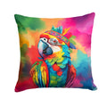 Hippie Animal Parrot Decorative Throw Pillow 14x14 Indoor Outdoor Accent Cushion, Fabric Cover with Insert for Sofa, Bed, Porch & Living Room