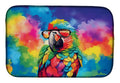 Hippie Animal Parrot Dish Drying Mat Absorbent Dish Drying Mat Pad for Kitchen Counter Dish Drainer Mat for Countertop, 14 x 21", Multicolor