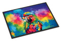 Hippie Animal Parrot Doormat Indoor Outdoor 18H X 27W Front Door Mat Rugs for Entryway, Non Slip Washable
