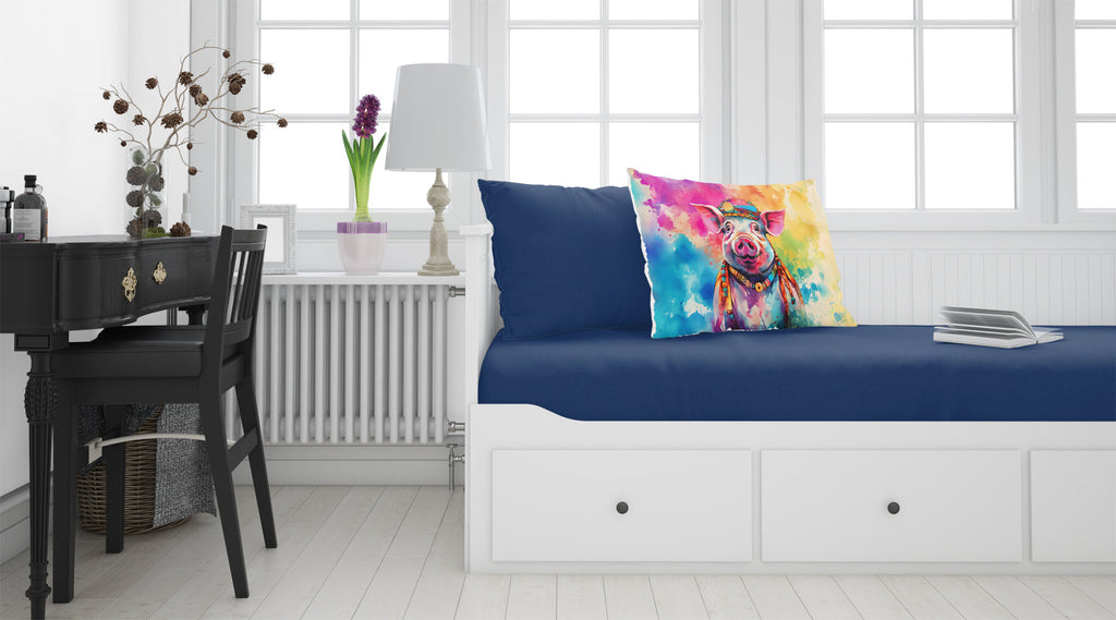 Hippie Animal Pig Standard Pillowcase Lightweight Super Soft Easy Care Decorative Artwork Pillowcase, Standard