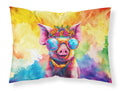 Hippie Animal Pig Standard Pillowcase Lightweight Super Soft Easy Care Decorative Artwork Pillowcase, Standard