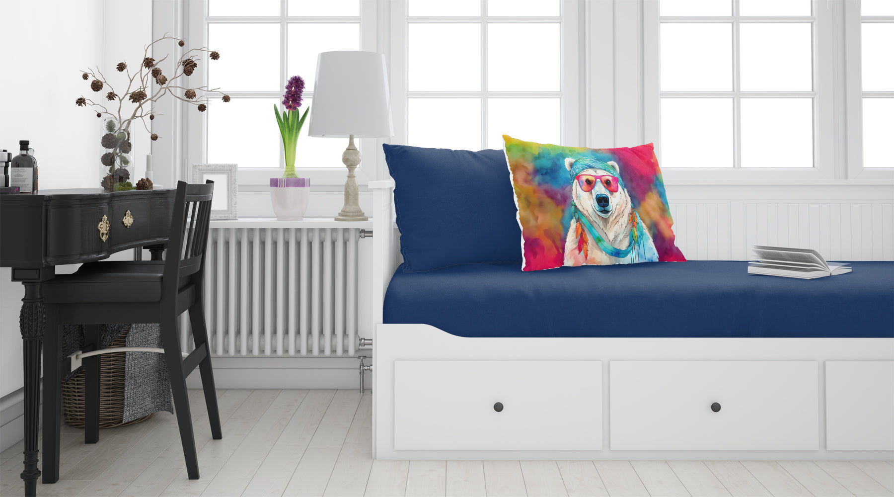Hippie Animal Polar Bear Standard Pillowcase Lightweight Super Soft Easy Care Decorative Artwork Pillowcase, Standard