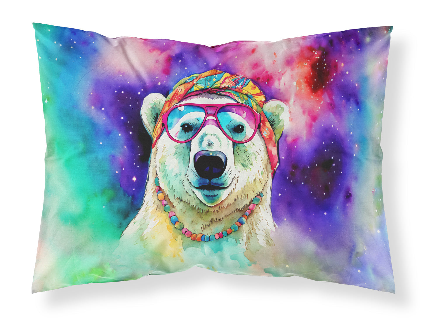 Hippie Animal Polar Bear Standard Pillowcase Lightweight Super Soft Easy Care Decorative Artwork Pillowcase, Standard