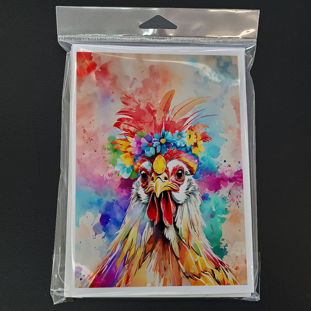 Hippie Animal Polish Poland Rooster Greeting Cards Pack of 8 Blank Cards with Envelopes Whimsical A7 Size 5x7