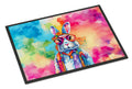Hippie Animal Rabbit Doormat Indoor Outdoor 24H X 36W Front Door Mat Rugs for Entryway, Non Slip Washable Low Pile,