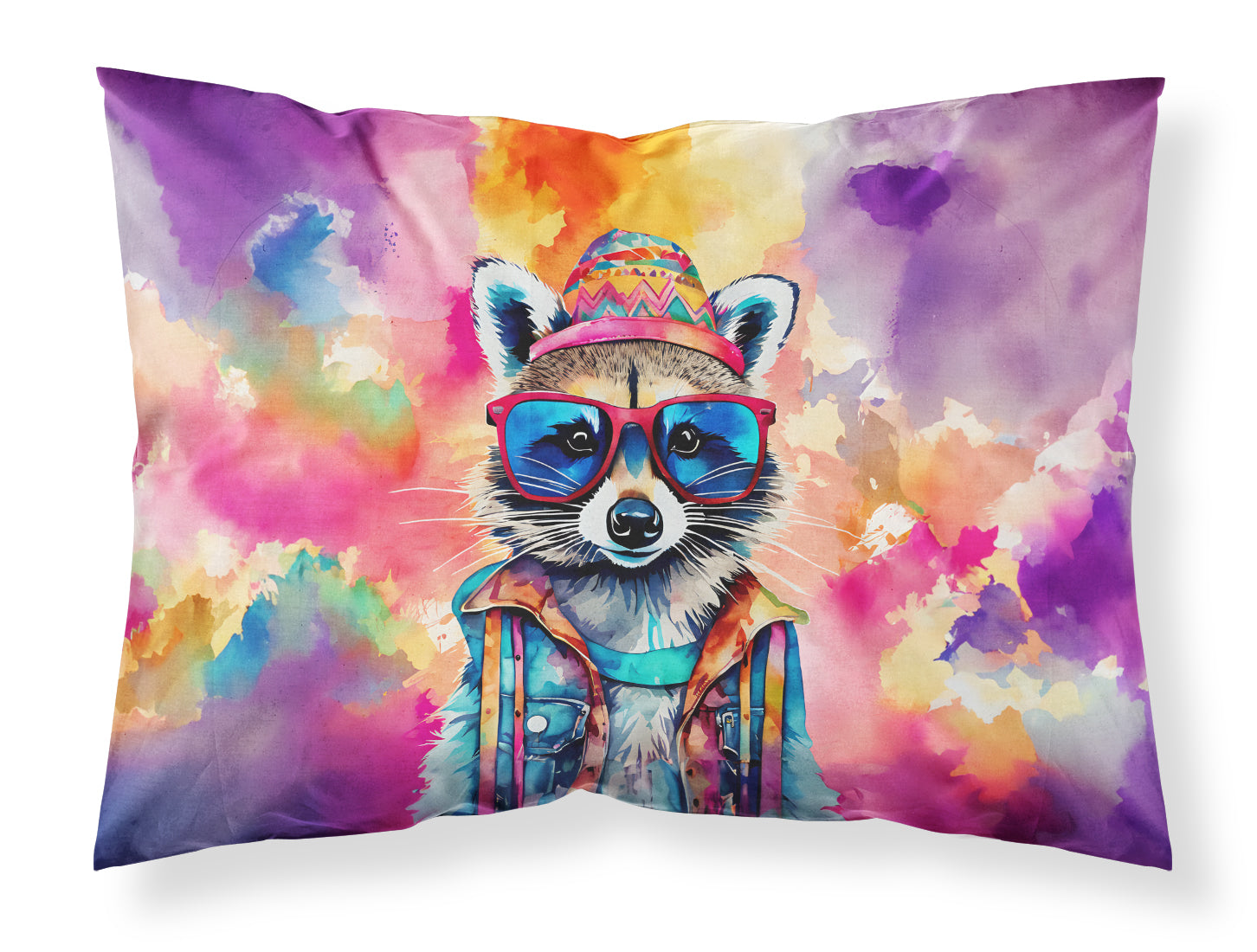 Hippie Animal Raccoon Standard Pillowcase Lightweight Super Soft Easy Care Decorative Artwork Pillowcase, Standard