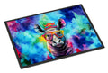 Hippie Animal Rhinoceros Doormat Indoor Outdoor 24H X 36W Front Door Mat Rugs for Entryway, Non Slip Washable Low Pile,