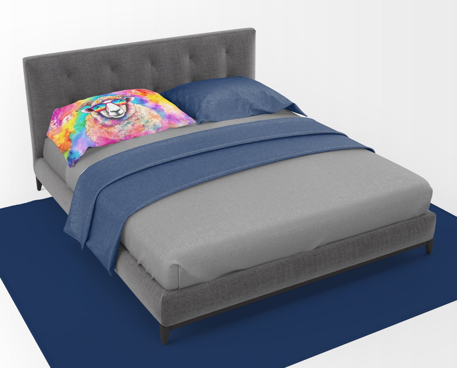 Hippie Animal Sheep Standard Pillowcase Lightweight Super Soft Easy Care Decorative Artwork Pillowcase, Standard