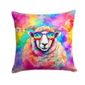 Hippie Animal Sheep Decorative Throw Pillow 18x18 Indoor Outdoor Accent Cushion, Fabric Cover with Insert for Sofa, Bed, Porch & Living Room