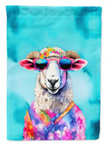 Hippie Animal Sheep House Flag 28x40 Porch Sleeve Pole Decorative Outside Yard Banner Artwork Wall Hanging, Polyester