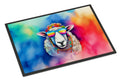 Hippie Animal Sheep Doormat Indoor Outdoor 24H X 36W Front Door Mat Rugs for Entryway, Non Slip Washable Low Pile,