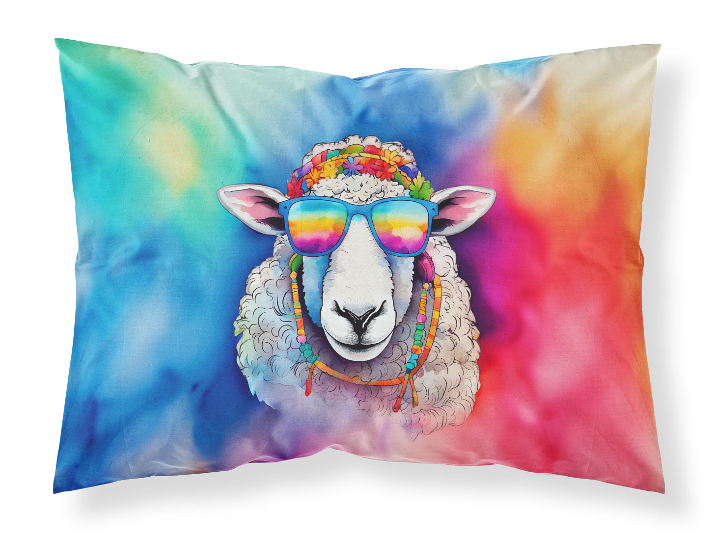 Hippie Animal Sheep Standard Pillowcase Lightweight Super Soft Easy Care Decorative Artwork Pillowcase, Standard