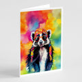 Hippie Animal Skunk Greeting Cards Pack of 8 Blank Cards with Envelopes Whimsical A7 Size 5x7