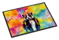 Hippie Animal Skunk Doormat Indoor Outdoor 24H X 36W Front Door Mat Rugs for Entryway, Non Slip Washable Low Pile,