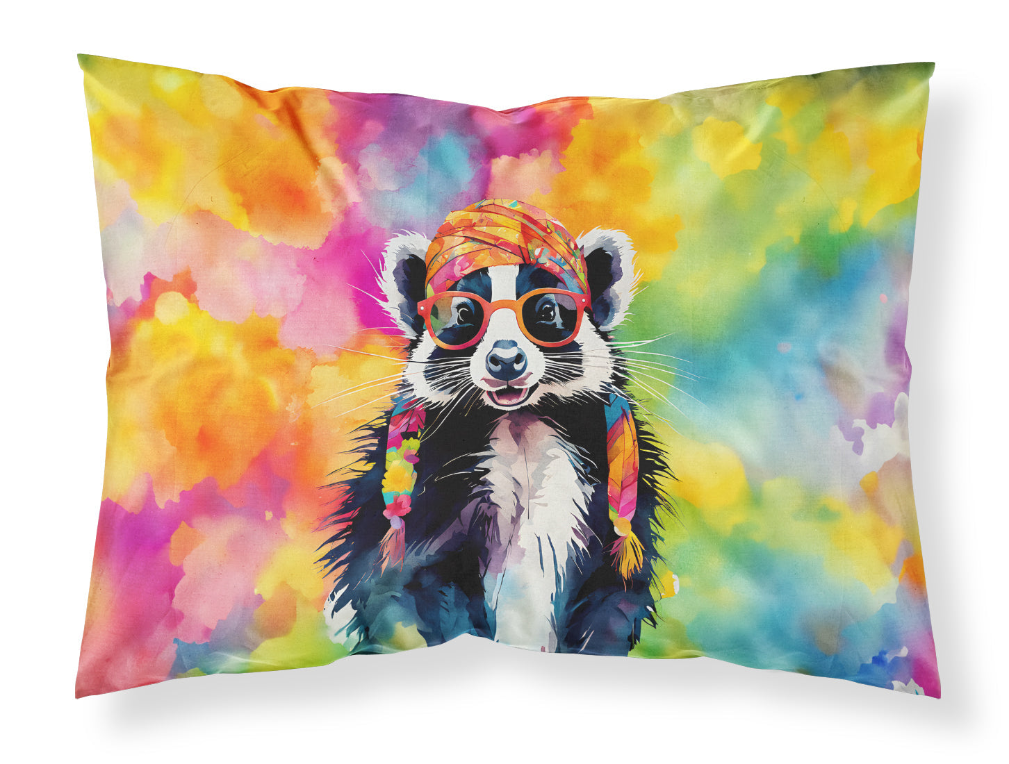 Hippie Animal Skunk Standard Pillowcase Lightweight Super Soft Easy Care Decorative Artwork Pillowcase, Standard