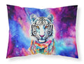 Hippie Animal White Tiger Standard Pillowcase Lightweight Super Soft Easy Care Decorative Artwork Pillowcase, Standard