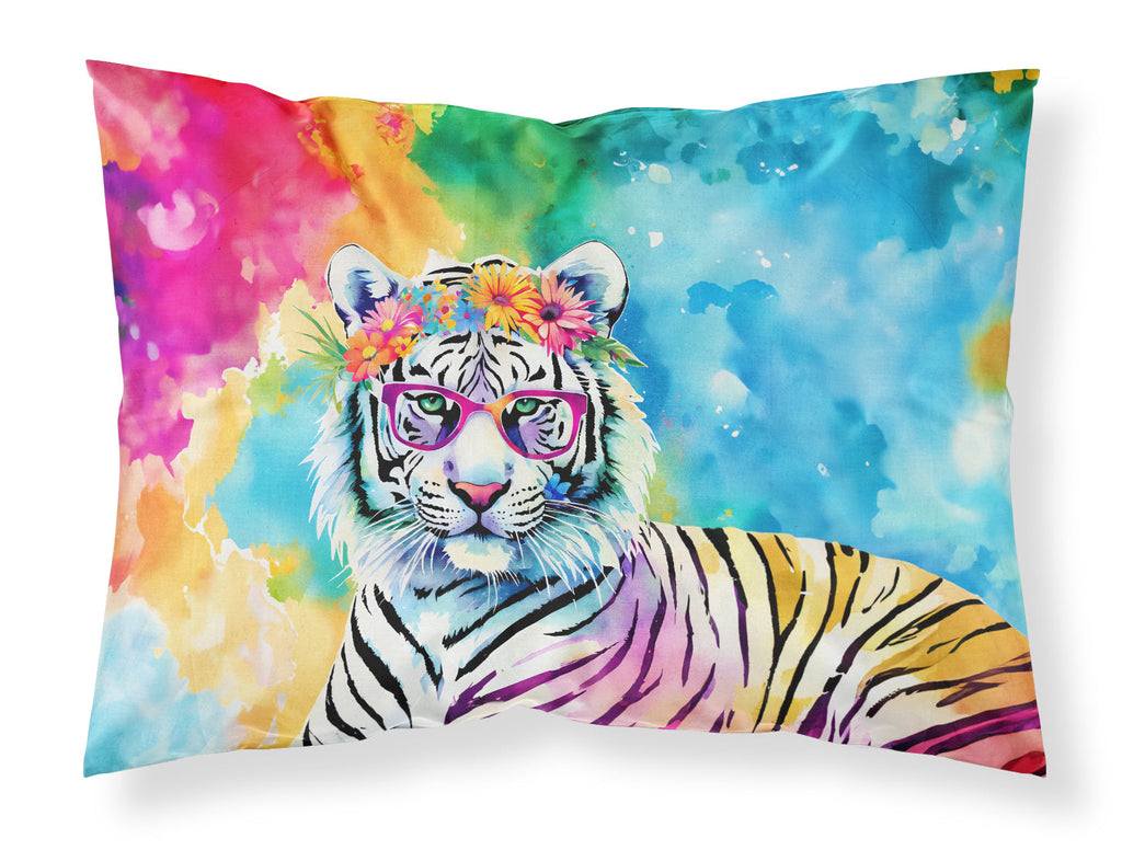 Hippie Animal White Tiger Standard Pillowcase Lightweight Super Soft Easy Care Decorative Artwork Pillowcase, Standard